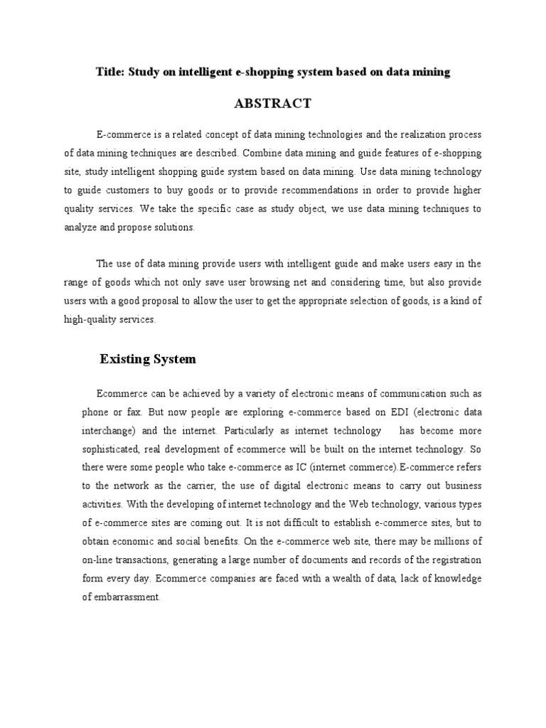 ABSTRACT E Commerce Online Shopping