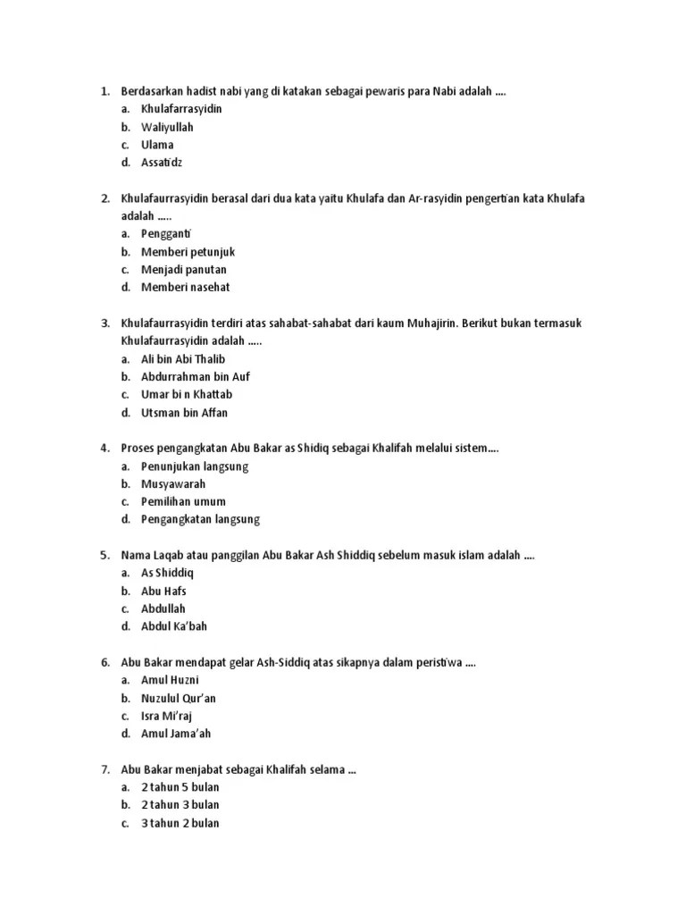 Soal PTS Ski Kls 7 | PDF