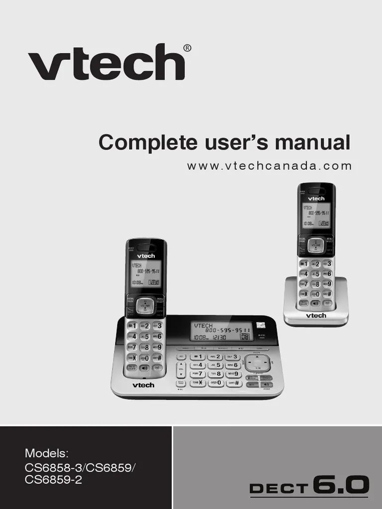 Vtech Vtech Cordless Telephone cs6858 3 Users Manual 392414 | PDF