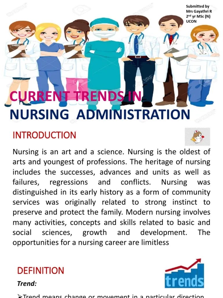 Current Trends in Nursing Administration PDF Nursing Health Care