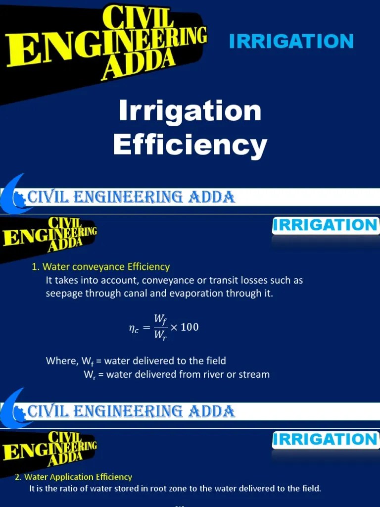 Irrigation Efficiency PDF Irrigation Water Management