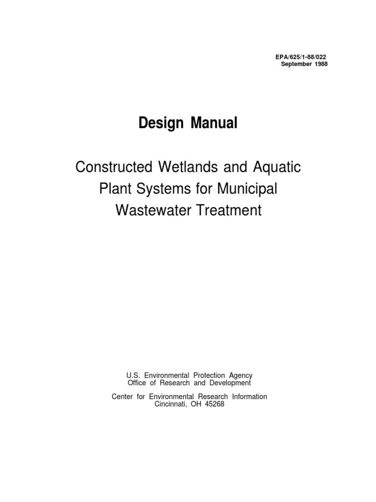 Design ManualConstructed Wetlands and Aquatic Plant Systems For