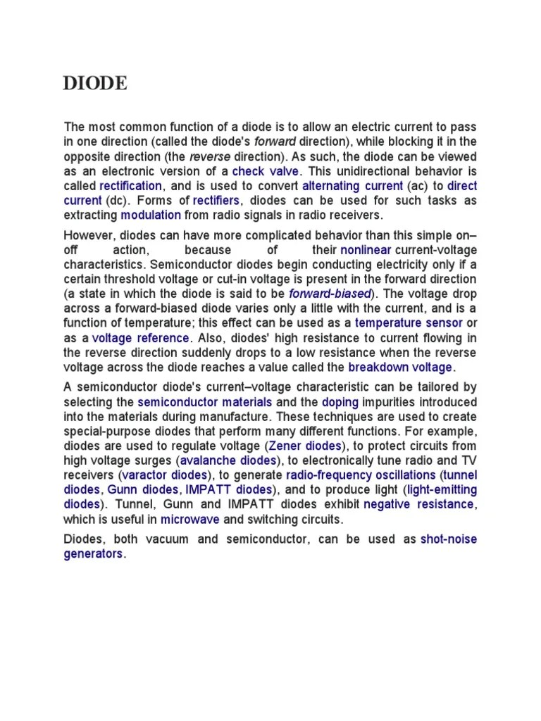 Diode Working Principal PDF