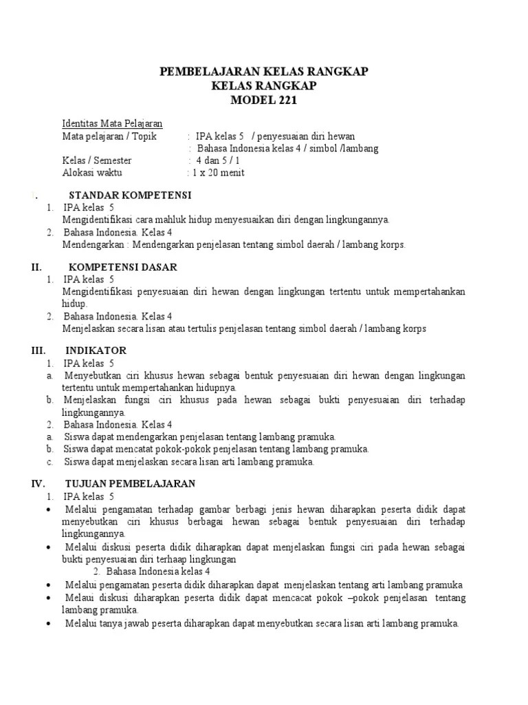 RPP Kelas Rangkap | PDF