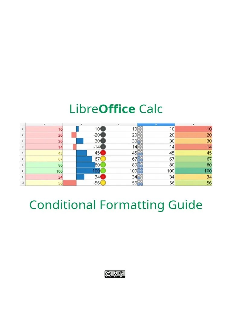 LibreOffice Calc. Conditional Formatting Guide EN PDF Spreadsheet