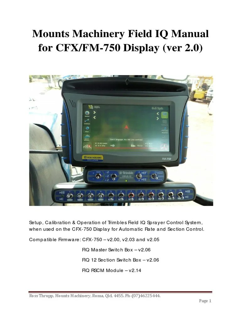 Field IQ Manual For CFX750 Rev1 PDF Valve Calibration