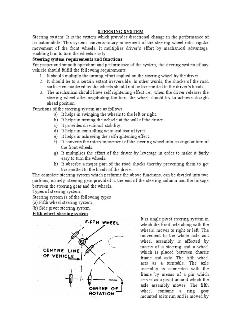 SteeringSystem Good pdf Steering Gear