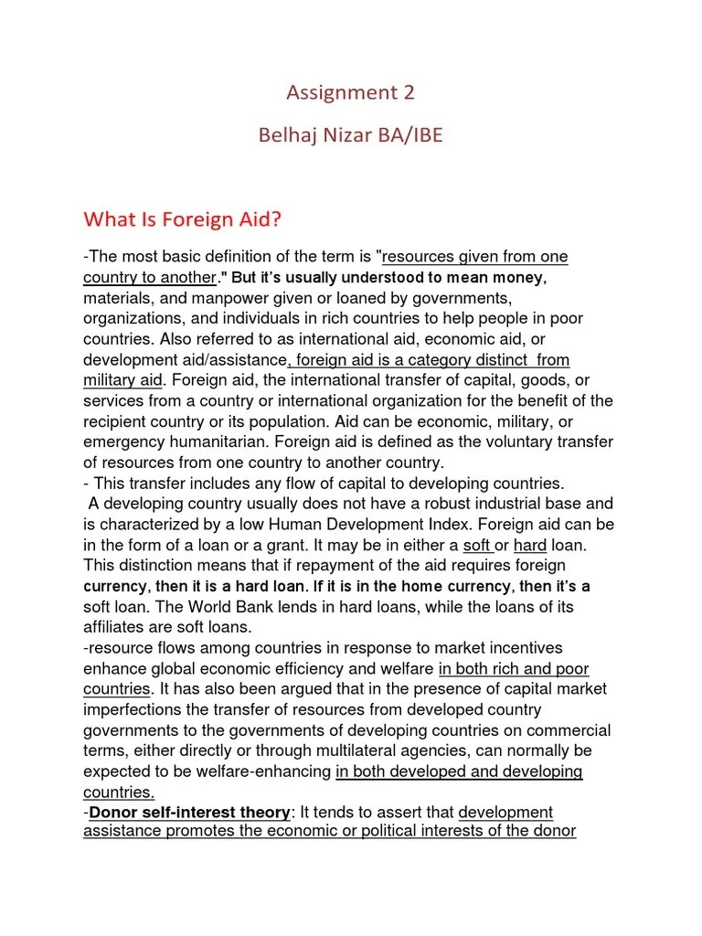 Assignment 2 PDF Aids Remittance