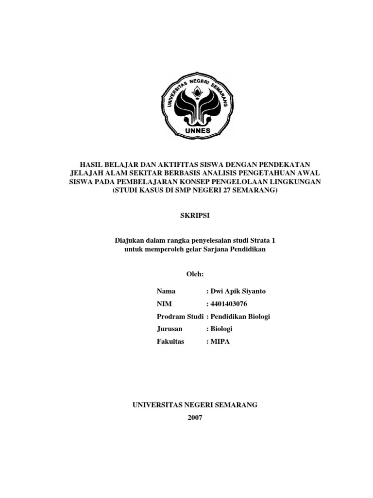 Skripsi Biologi Murni