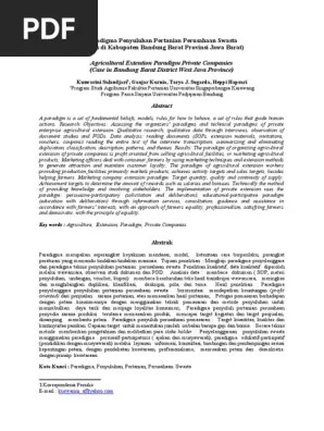 Paradigma Penyuluhan Swasta Rev12 | PDF | Qualitative Research | Marketing