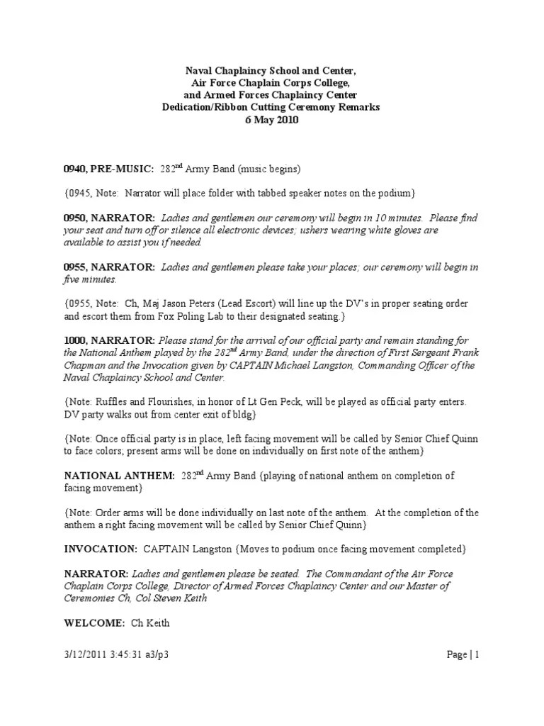 Ribbon Cutting Ceremony Speech Examples