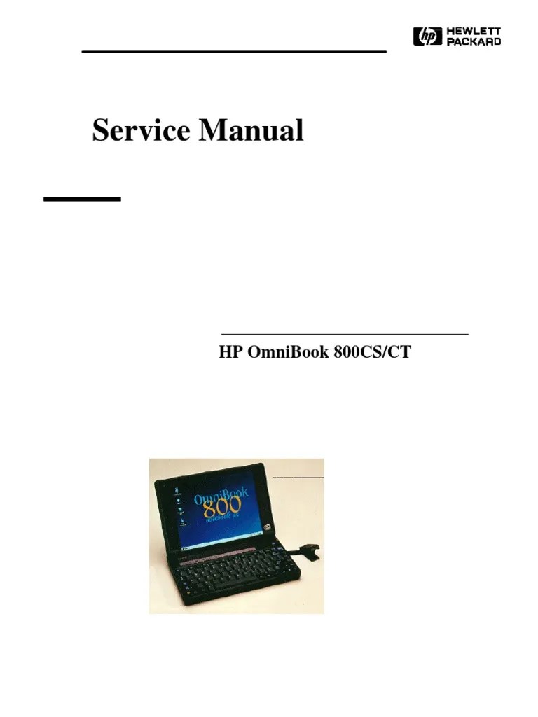 HP Omnibook Manual PDF Bios Personal Computers
