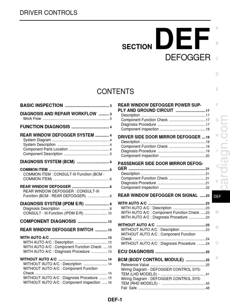 Defogger PDF Headlamp Relay