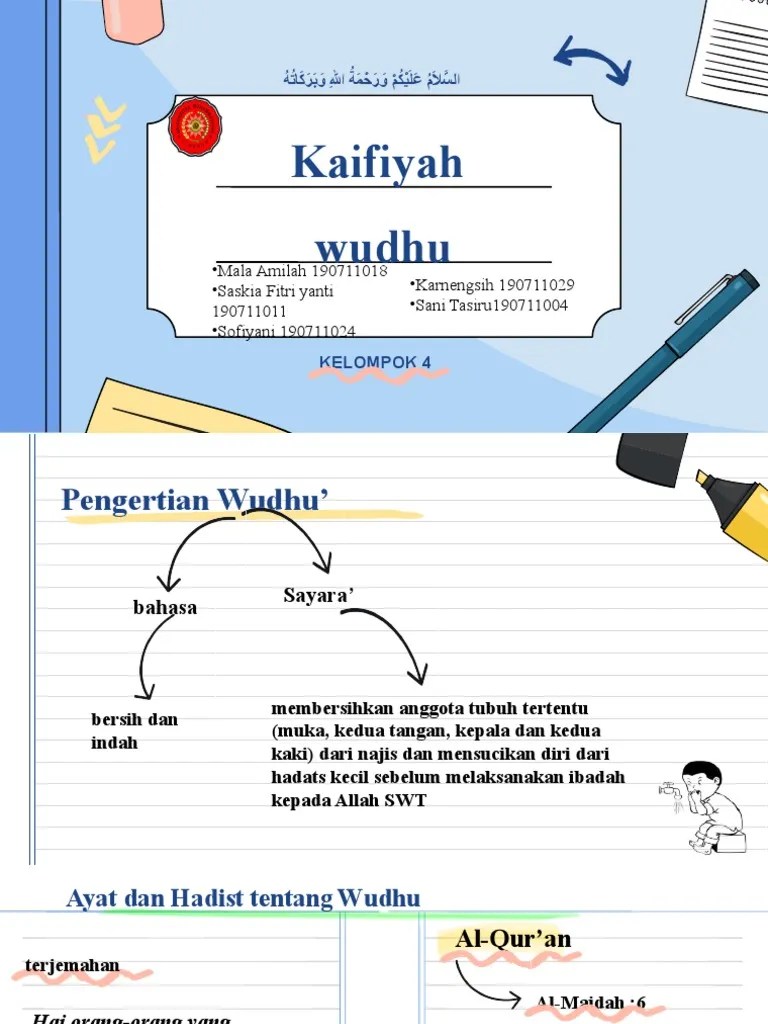 Kel 4 Kaifiyah Wudhu | PDF