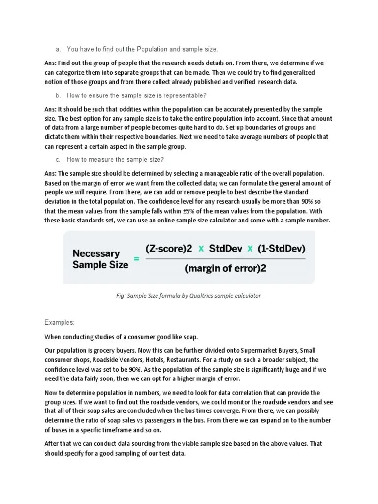 A. You Have To Find Out The Population and Sample Size. Fig Sample