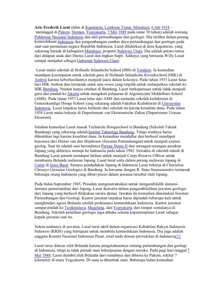 Arie Frederik Lasut | PDF