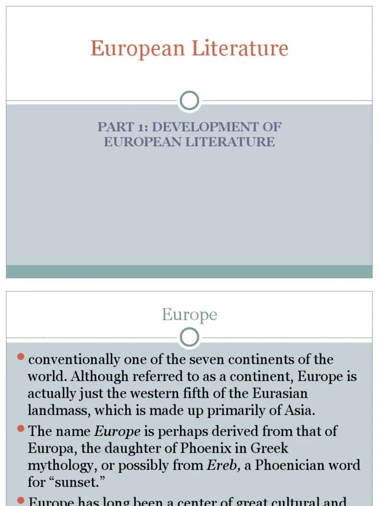 European+Literature