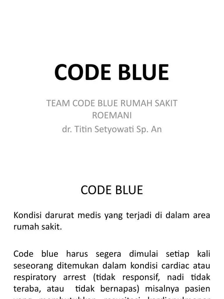 Code Blue PDF