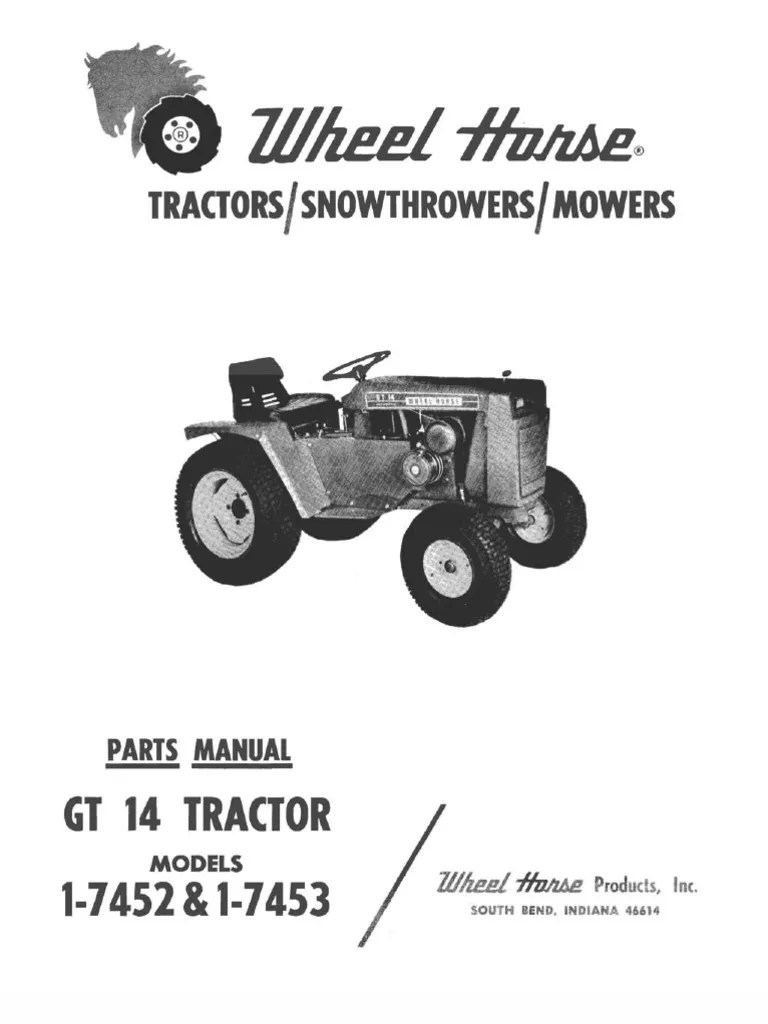 WheelHorse GT 14 Parts and Accesories Manual | PDF | Screw | Nut (Hardware)