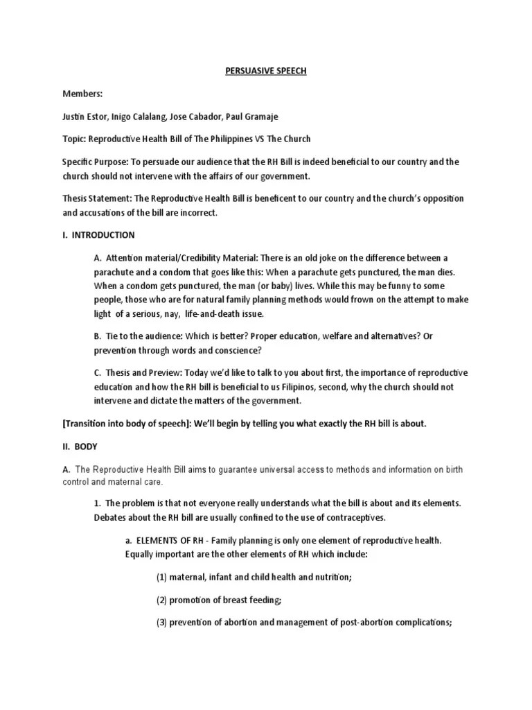 Persuasive Speech