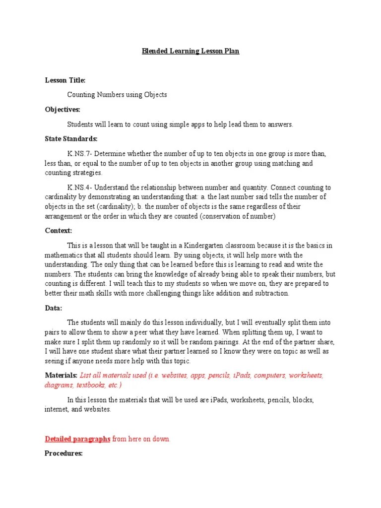 Blended Learning Lesson Plan PDF Differentiated Instruction Multimedia