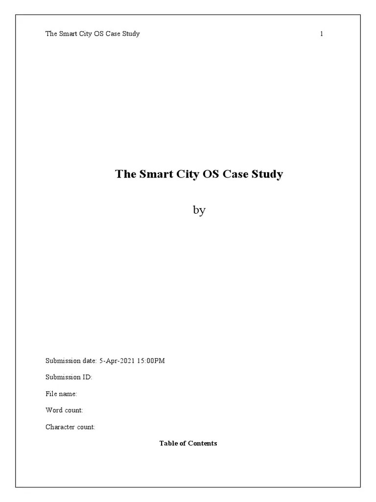 The Smart City OS Case Study | PDF | Project Management | Decision Making