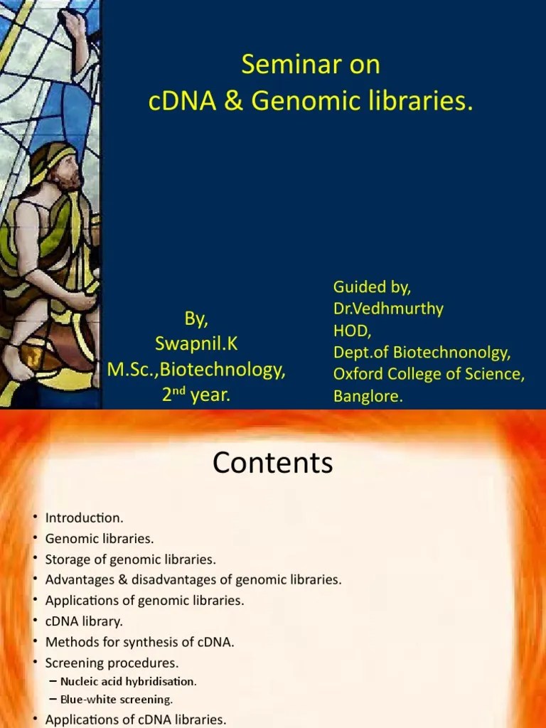genomic and cDNA libraries