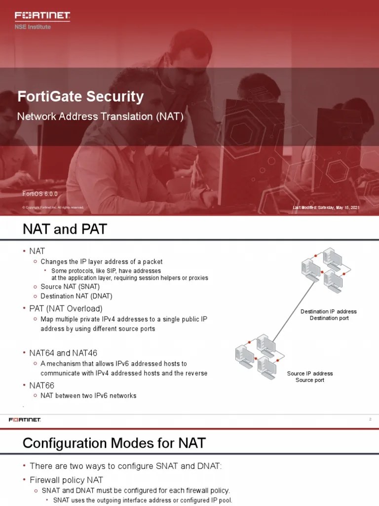 Fortigate Security Network Address Translation (Nat) PDF Network