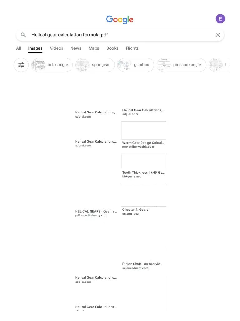 Helical Gear Calculation Formula PDF Google Search PDF Gear Tools