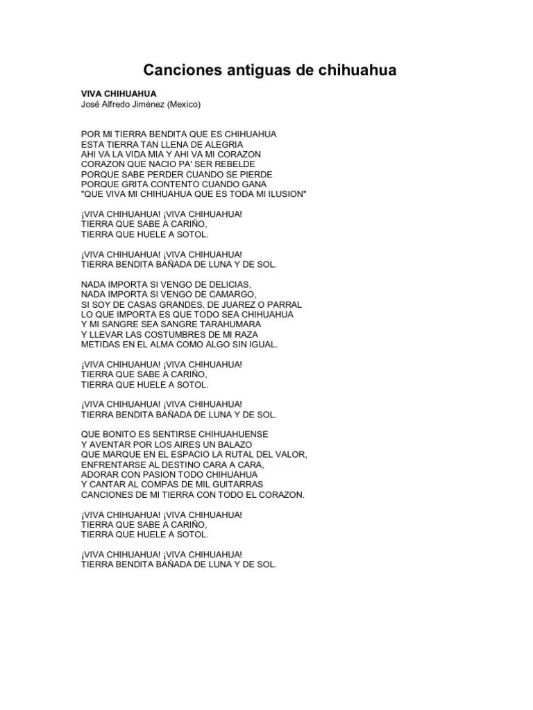 letras de canciones de chihuahua Chihuahua (estado) Naturaleza