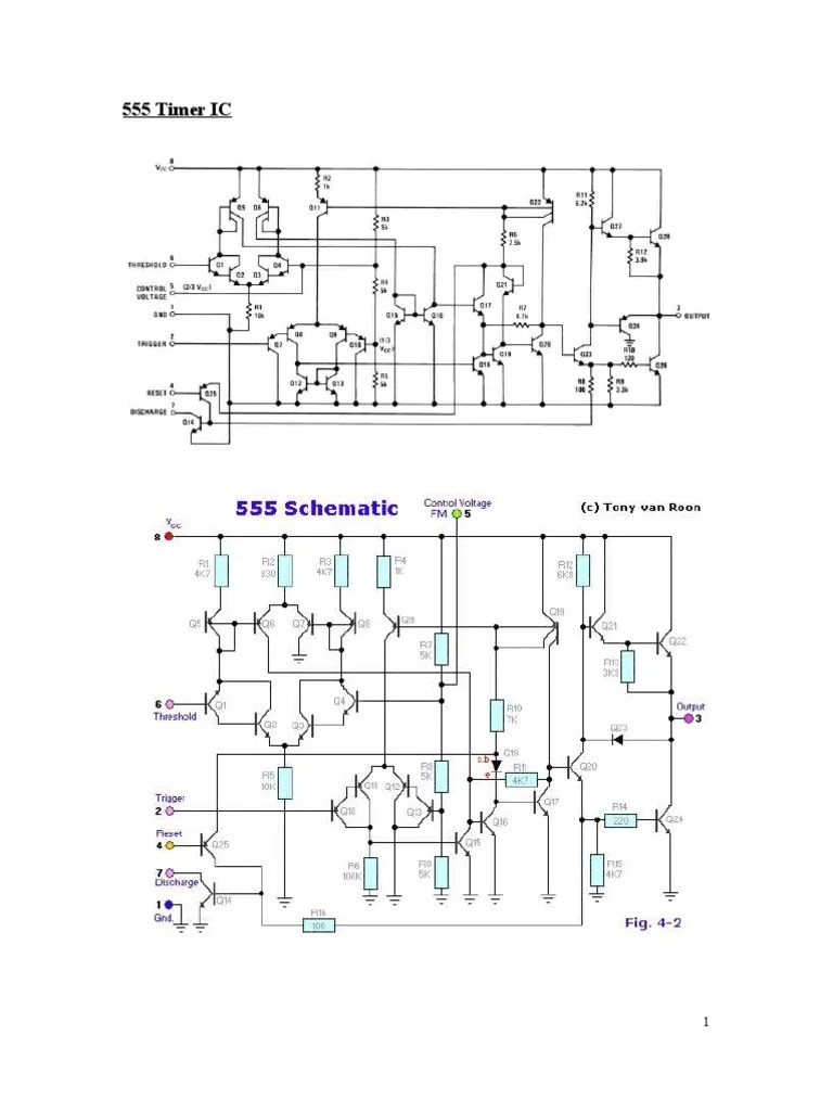 Definition of Pin Functions of 555 timer IC Transistor Electrical