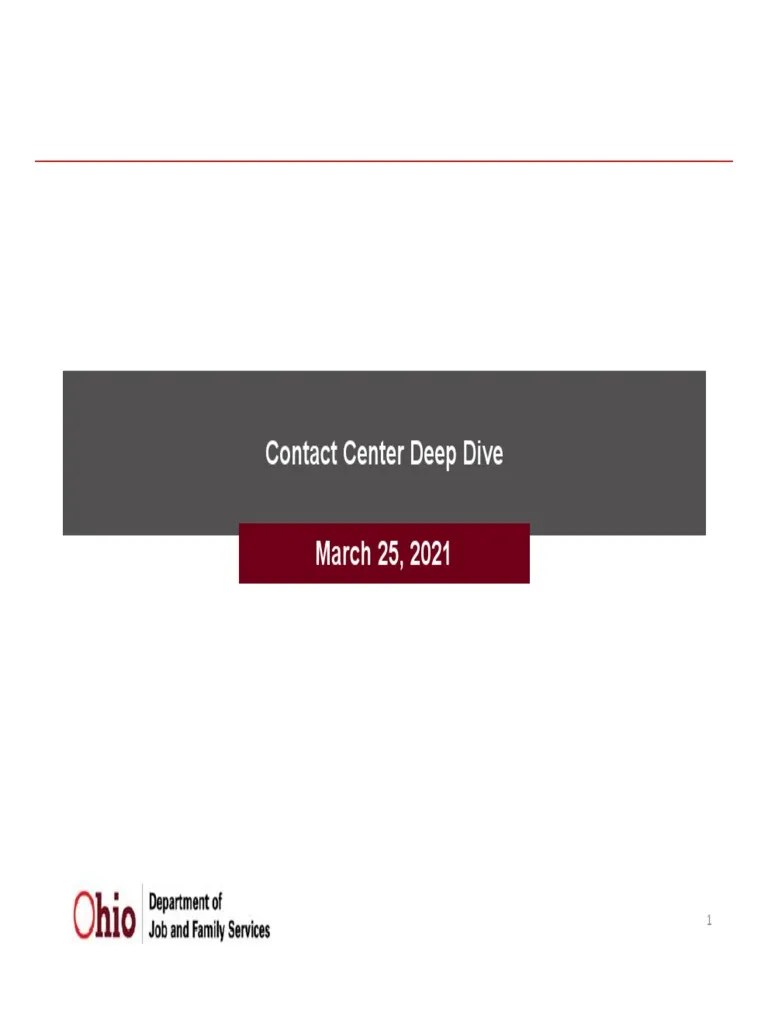 ODJFS Call Center Information PDF Call Centre Business