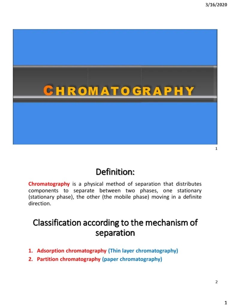 2) Paper Chromatography PDF Chromatography Applied And