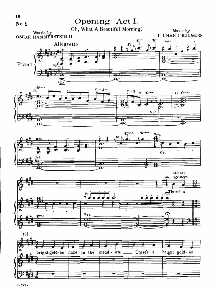 Oh What A Beautiful Morning PDF