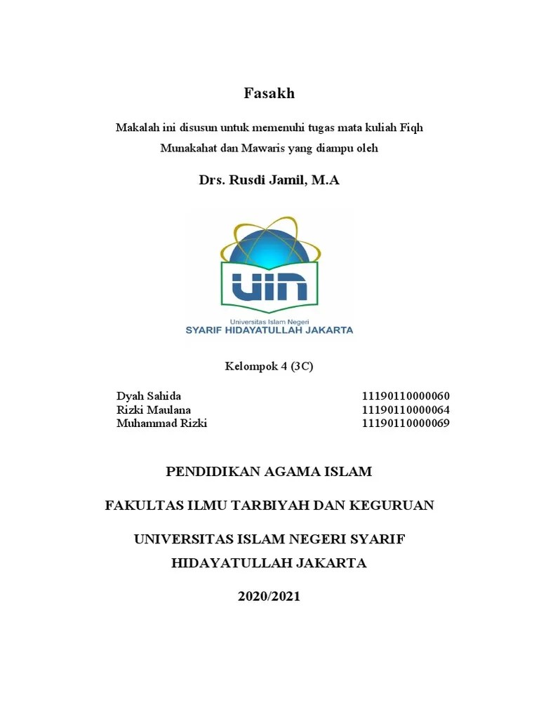 Fiqh Munakahat Dan Mawaris - Kelompok 4 | PDF