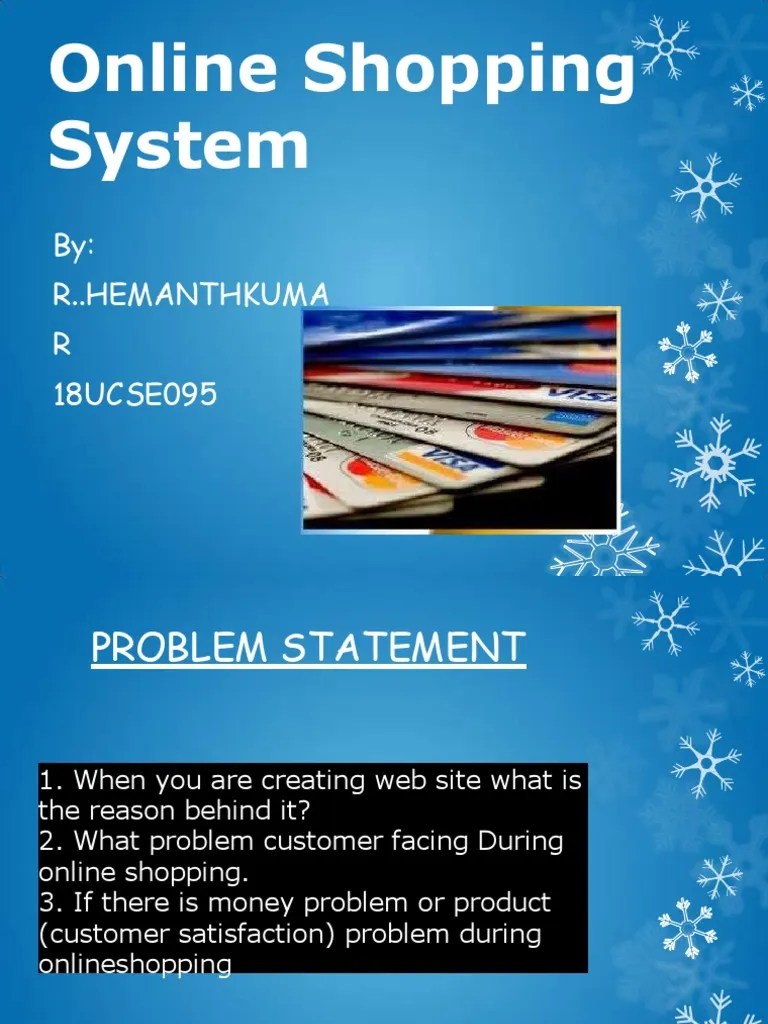 An Analysis of an Online Shopping System Objectives, Design, Benefits