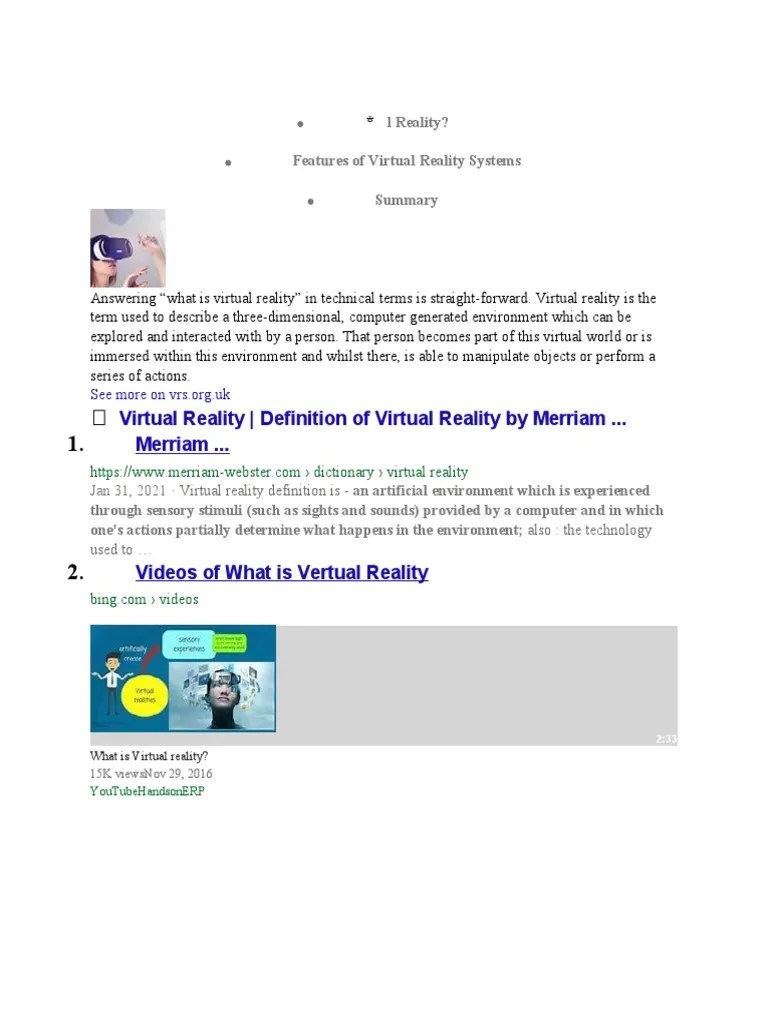 Virtual Reality Definition of Virtual Reality by Merriam Merriam