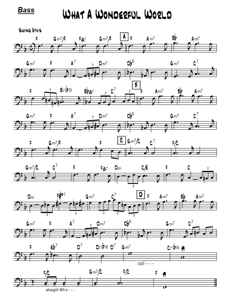 08 What A Wonderful World Bass PDF