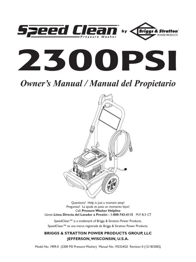 Owner's Manual / Manual Del Propietario: Briggs & Stratton Power
