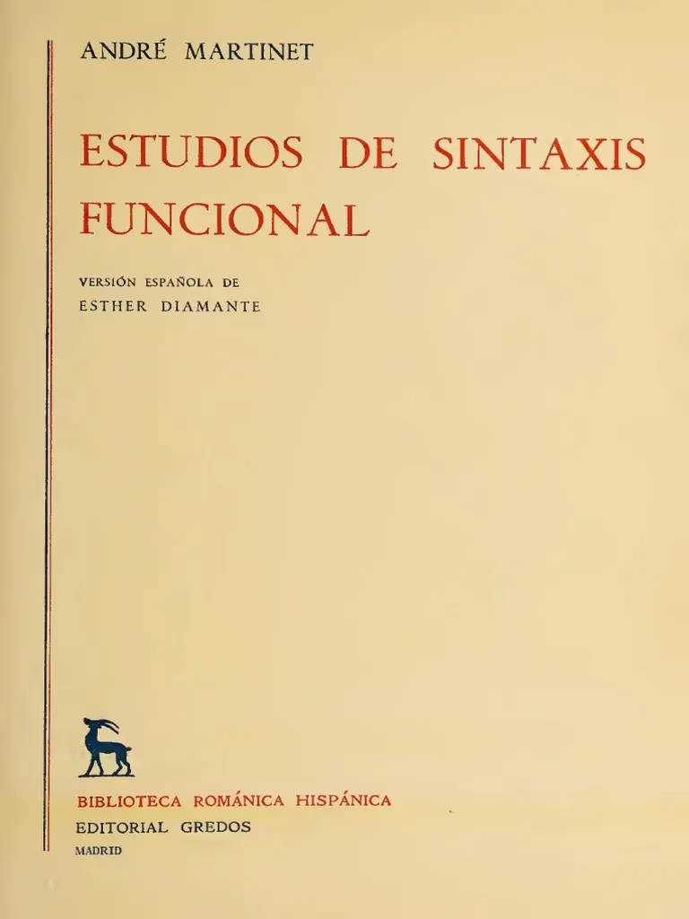 André Estudios de Sintaxis Funcional (2019) PDF Fonema
