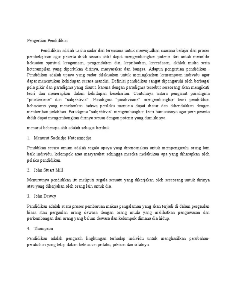 Sosiologi Pendidikan 1 | PDF