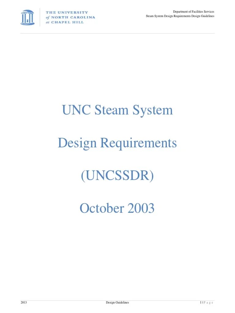 Steam System Design Requirements PDF Pipe (Fluid Conveyance) Steam