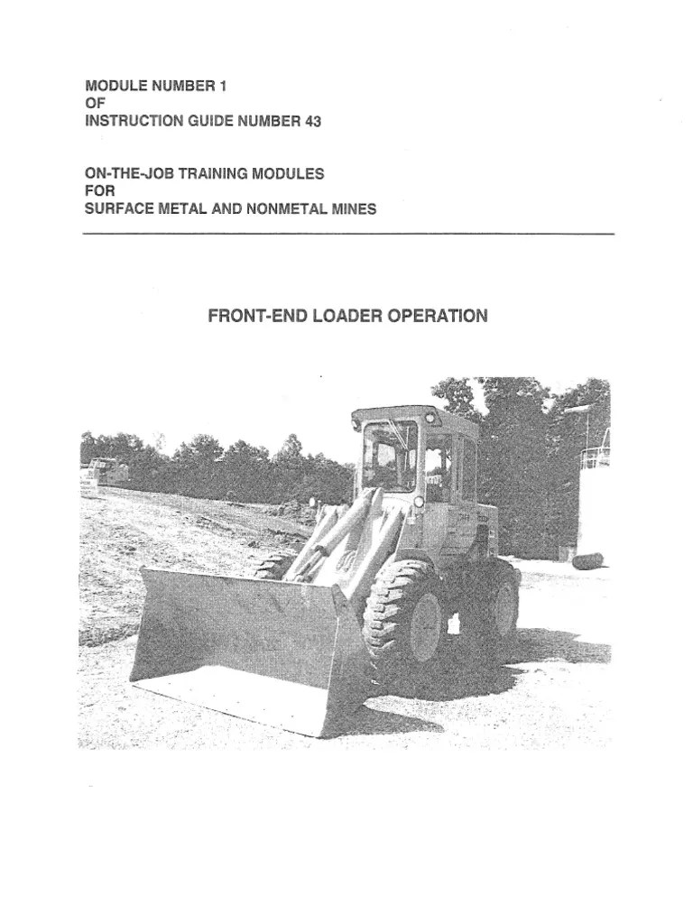 Safe Operation of FrontEnd Loaders Procedures for Conducting