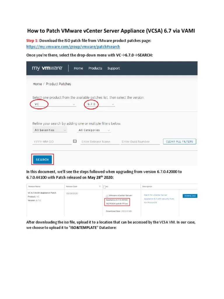 How To Patch VMware Vcenter Server Appliance PDF