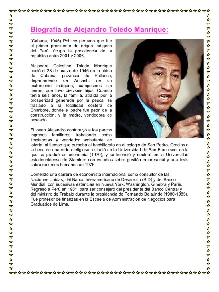 Biografía de Alejandro Toledo Manrique