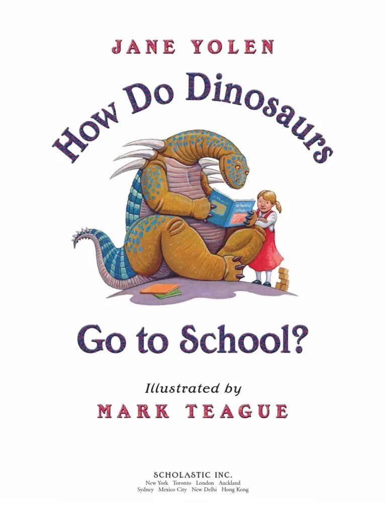 How Do Dinosaurs Go To School PDF