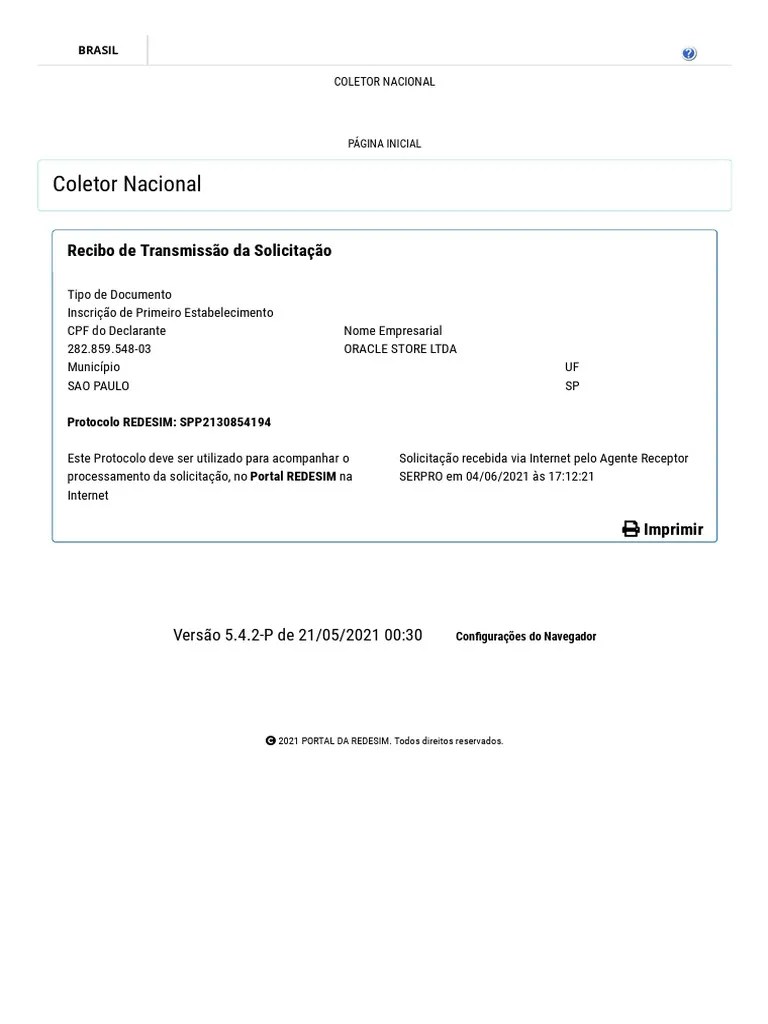 Protocolo Redesim PDF