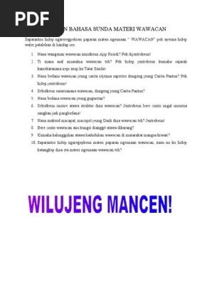 Pancen Wawacan! | PDF