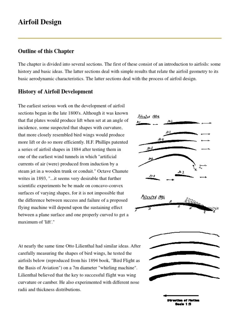 Airfoil Design PDF Airfoil Lift (Force)