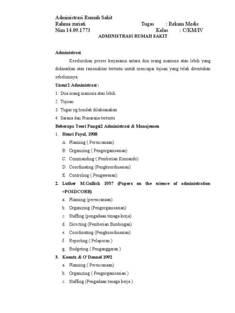 Kumpulan Soal Tes Administrasi Rumah Sakit / 5 Contoh